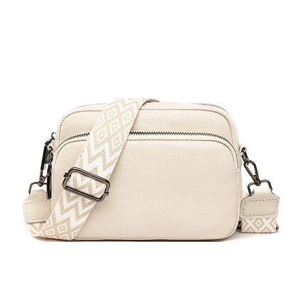 Stylish and functional genuine leather crossbody bag for women with interior organization pockets