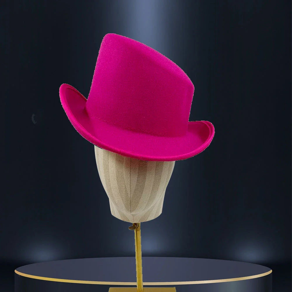 Soft, wool flat top roll brim hat in a variety of colors for men, perfect for autumn and winter wear