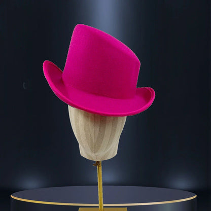 Soft, wool flat top roll brim hat in a variety of colors for men, perfect for autumn and winter wear