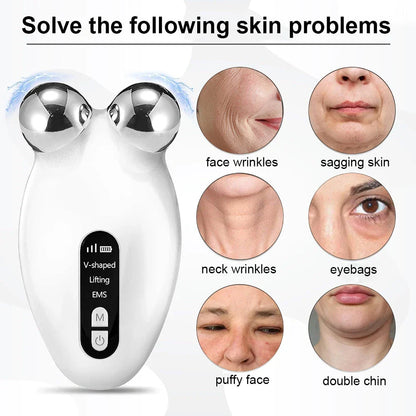 Professional Facial Microcurrent Roller for Lifting and Reducing Double Chin