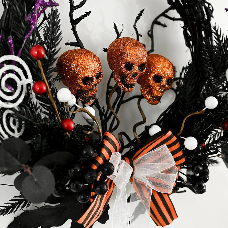 Hhomeenjoy Spooktacular Halloween Skull Wreath: A Haunting Delight