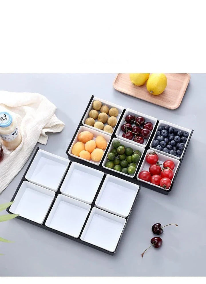 Stylish and durable plastic snack trays with compartments for organizing and enjoying various snacks