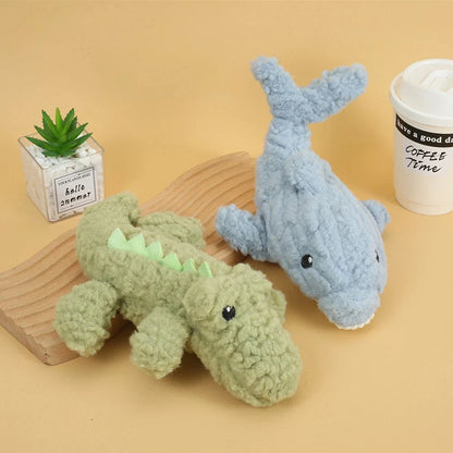 Plush Squeaky Dog Toy in Crocodile, Giraffe, and Elephant Shapes - Durable, Engaging, and Perfect for All Sizes of Dogs