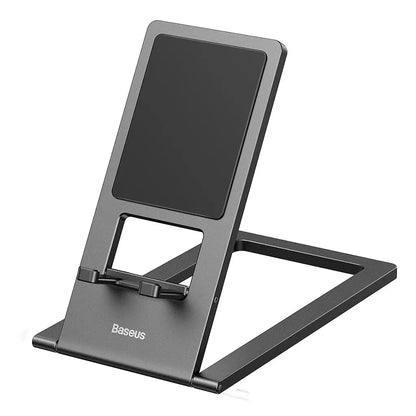 Aluminum Foldable Desktop Tablet and Laptop Stand with Adjustable Angles and Sleek Design