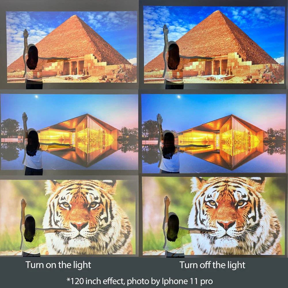 Cinematic 4K 15,000-lumen LED projector with a massive 300-inch display and smart TV features for an immersive home entertainment experience