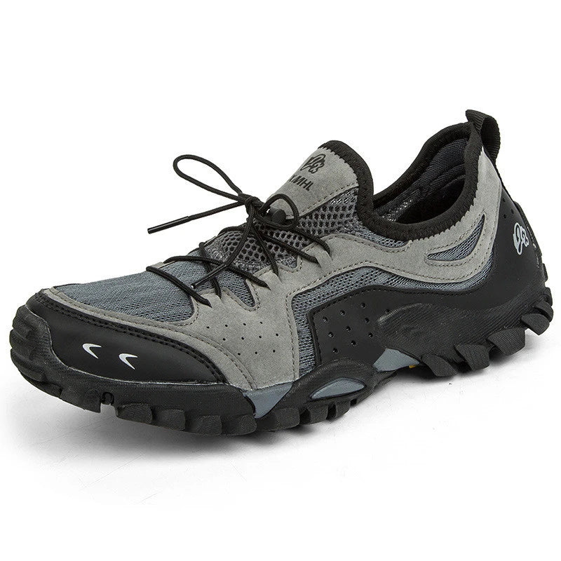 Couple Summer Hiking Outdoor Mesh Shoes with breathable mesh upper and rubber sole for comfortable outdoor adventures