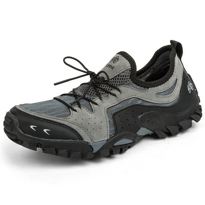 Couple Summer Hiking Outdoor Mesh Shoes with breathable mesh upper and rubber sole for comfortable outdoor adventures