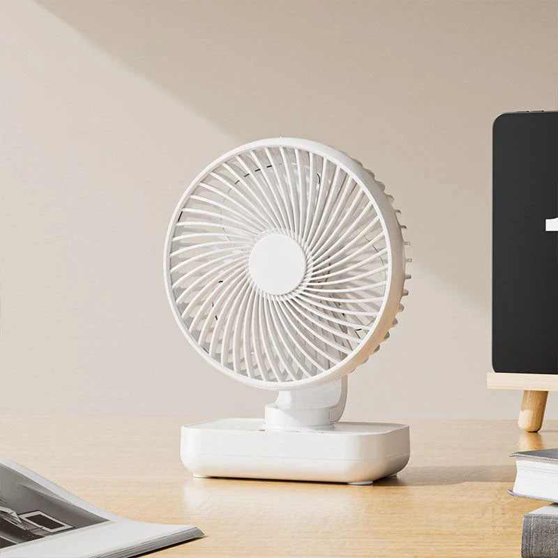 Powerful Portable USB Desk Fan with 4 Customizable Cooling Speeds for Home, Office, and Travel