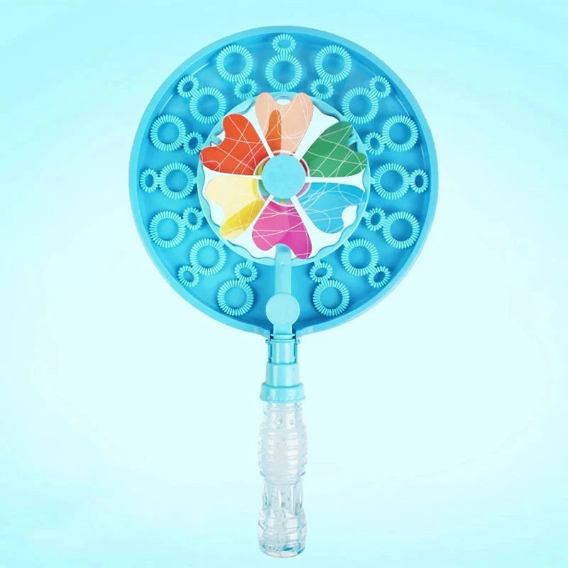 Handheld Bubble Blowing Windmill Wand - A vibrant and durable toy that creates a stream of beautiful bubbles with a simple wave of the wand