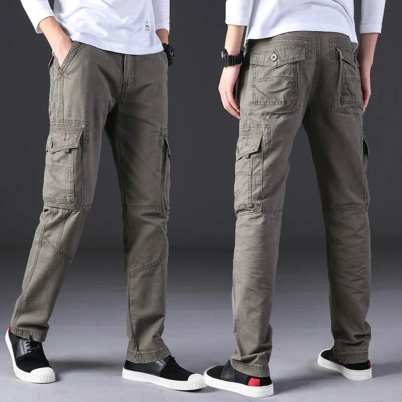 Trendha men's outdoor casual cotton trousers with multiple pockets in a variety of colors and sizes