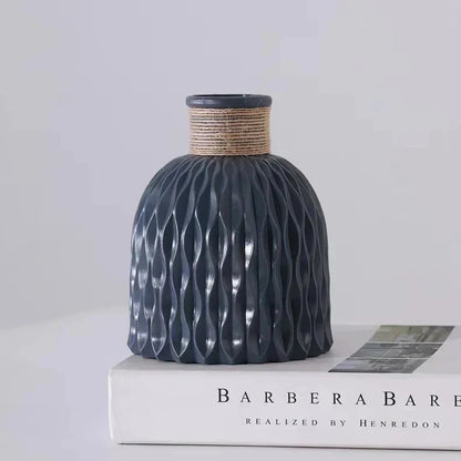 Modern decorative flower vase made from durable recycled plastic in a variety of chic colors