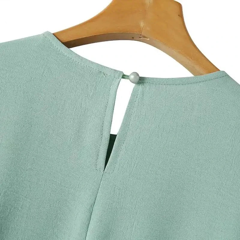 Hhomeenjoy Elegant Polyester Dress with Long Sleeves and High Slit Hem