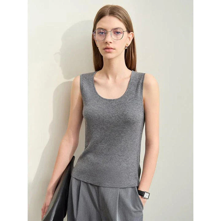 Elegant summer silk camisole with fashionable cutout design for modern women