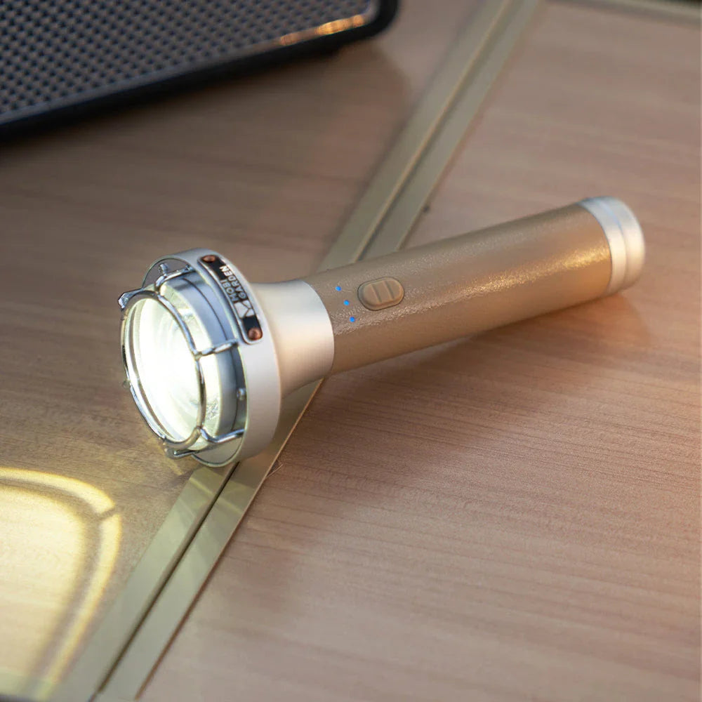 Bright and Waterproof Rechargeable Camping Flashlight with powerful LED, waterproof design, and rechargeable battery