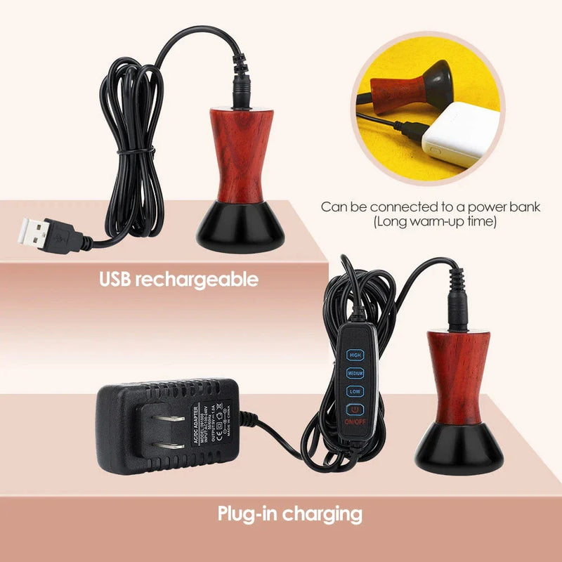 Hhomeenjoy Electric Heated Gua Sha Stone for Facial Lifting & Skin Firming