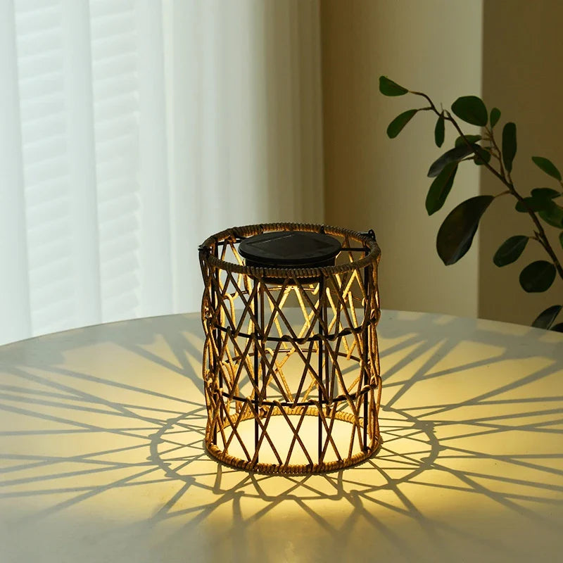 Trendha Portable Outdoor Solar Lantern with Elegant Hanging Design for Illuminating Courtyards, Gardens, and Parks