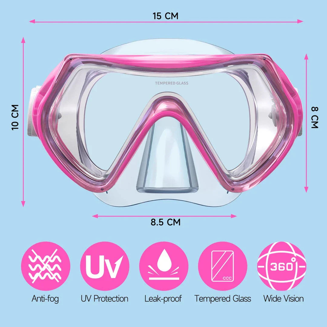Premium Kids Snorkel Mask with Nose Cover for Safe and Enjoyable Underwater Exploration
