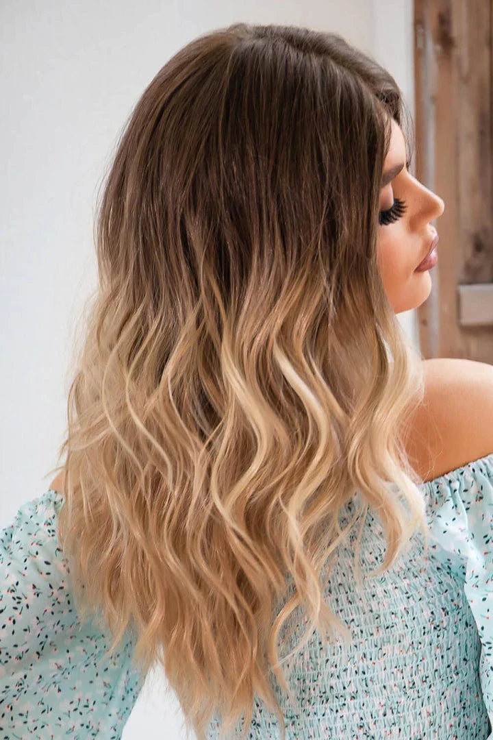 Premium 24-inch long wave lace front wig with 150% density, featuring a natural-looking lace front and elegant waves for a head-turning look.
