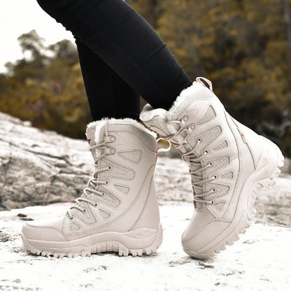 Durable and comfortable men's winter boots with breathable mesh uppers and sturdy rubber soles for reliable traction and support in snowy and icy conditions.