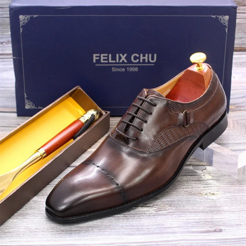 Hhomeenjoy US Premium Handcrafted Leather Oxfords for Business and Formal Occasions
