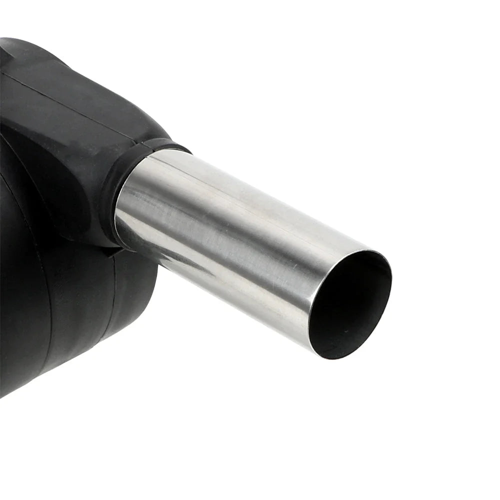 Portable BBQ air blower with hand-cranked design for quick and easy grill fire ignition