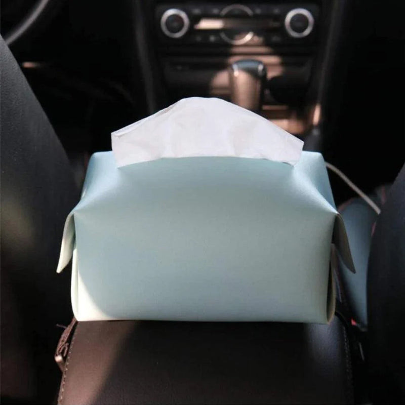 Hhomeenjoy Convenient Polyurethane Leather Tissue Box Cover for Your Car