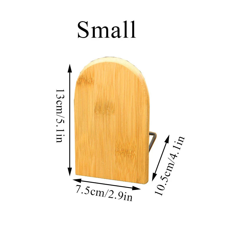 Bamboo book stand with natural wood finish, providing stable and stylish organization for books, files, and decor in home or office spaces.