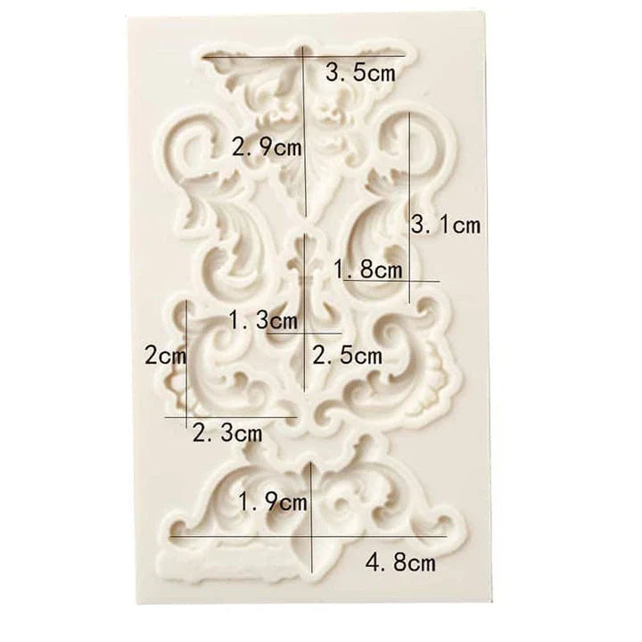 Elegant silicone mold for creating beautiful cake border decorations
