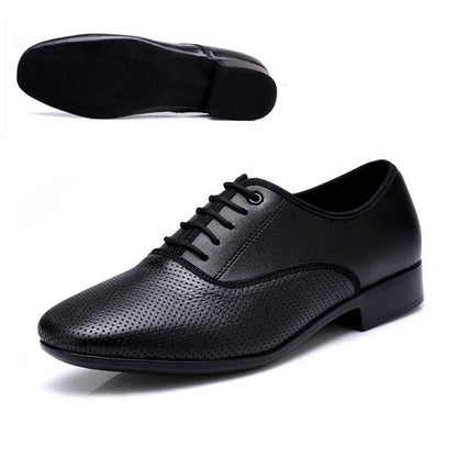 Premium microfiber leather dancing shoes with wear-resistant sole for optimal grip and comfort