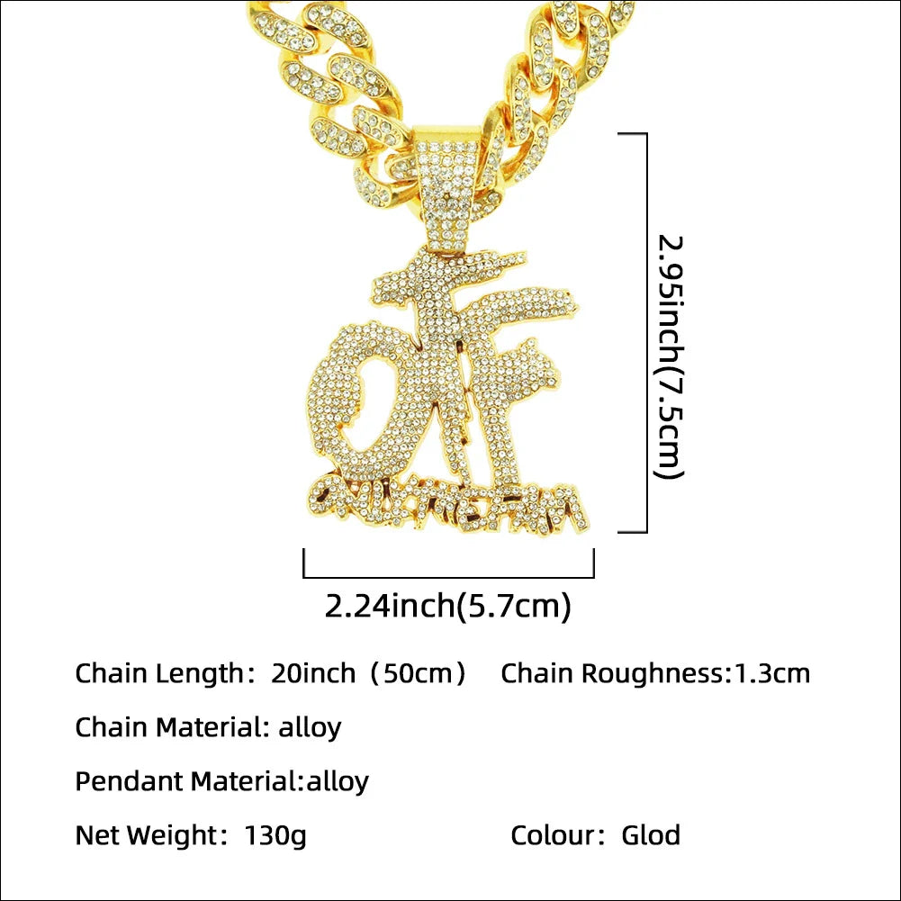 Trendha Full Diamond Letter Pendant Necklace with a sparkling diamond-inlaid letter charm and high-quality alloy chain
