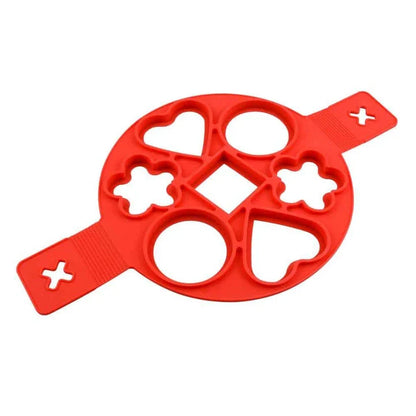 Silicone Creative Shape Pancake Maker in various colors allowing you to craft fun, customizable pancakes for breakfast