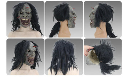 Chilling horror headgear mask made from high-quality latex with a spooky, captivating design