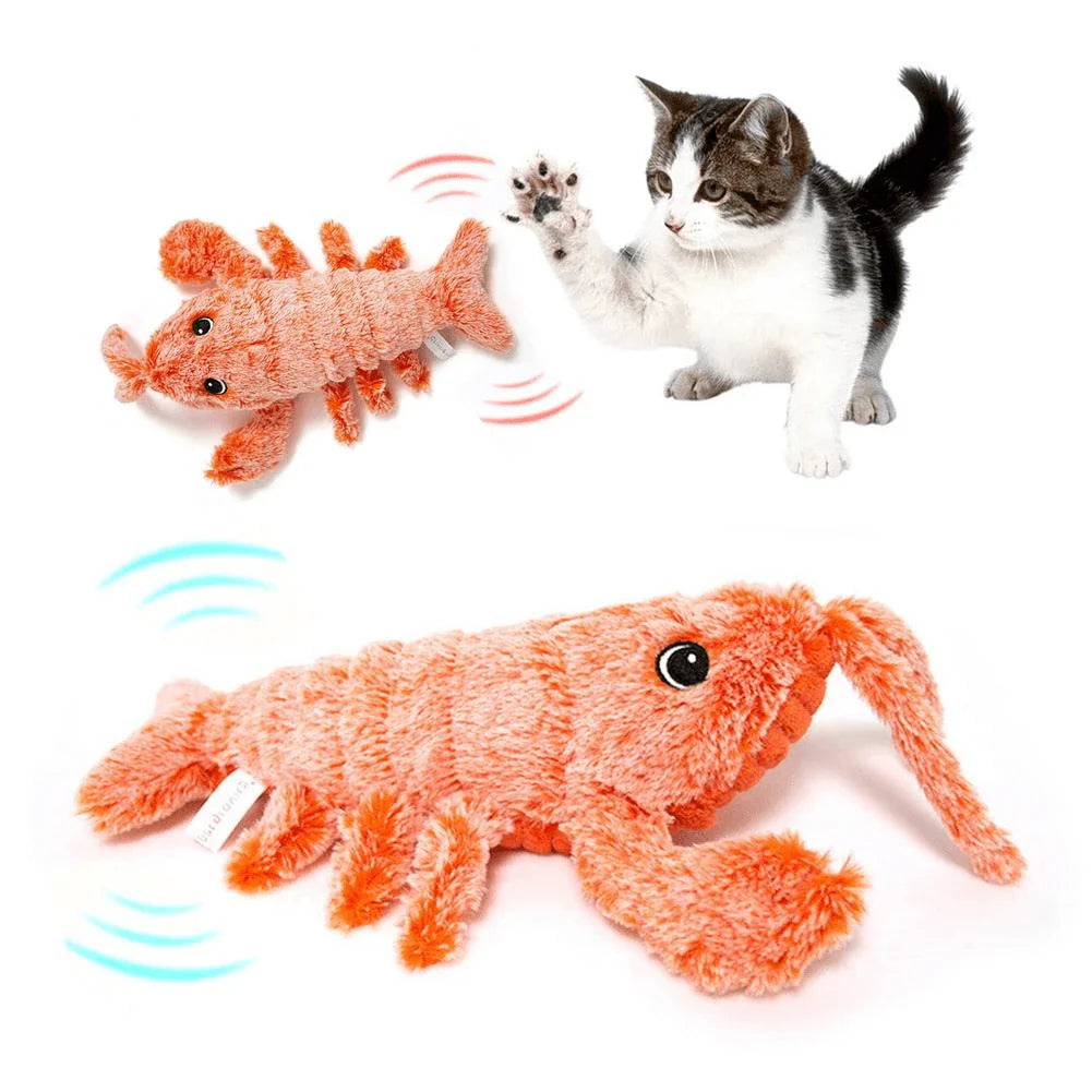 Electric Jumping Shrimp USB Charging Simulation Lobster Plush Toy - a soft, durable, and interactive toy that brings joy and wonder to your home