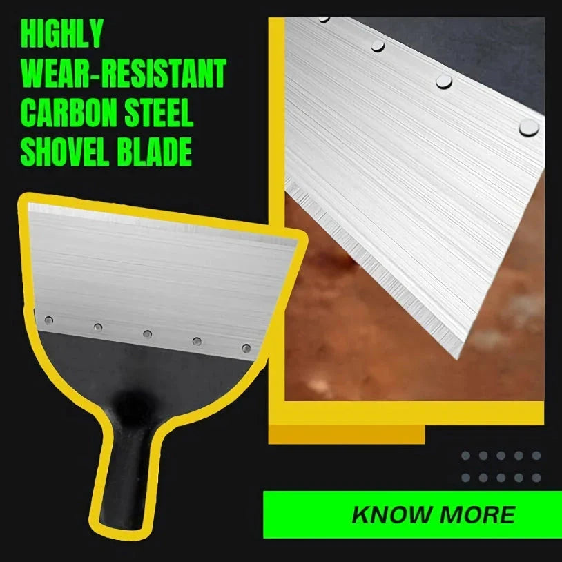Heavy-Duty Multifunctional Garden Cleaning Shovel made of manganese steel with a flat head for efficient gardening and cleaning tasks