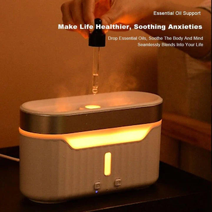 Elegant Jellyfish Flame Humidifier with 3D Lighting Effects, Mist, and Aromatherapy Capabilities