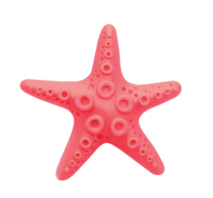 Cute mini starfish car vent air freshener in a rosy-pink color, emitting a refreshing cherry scent