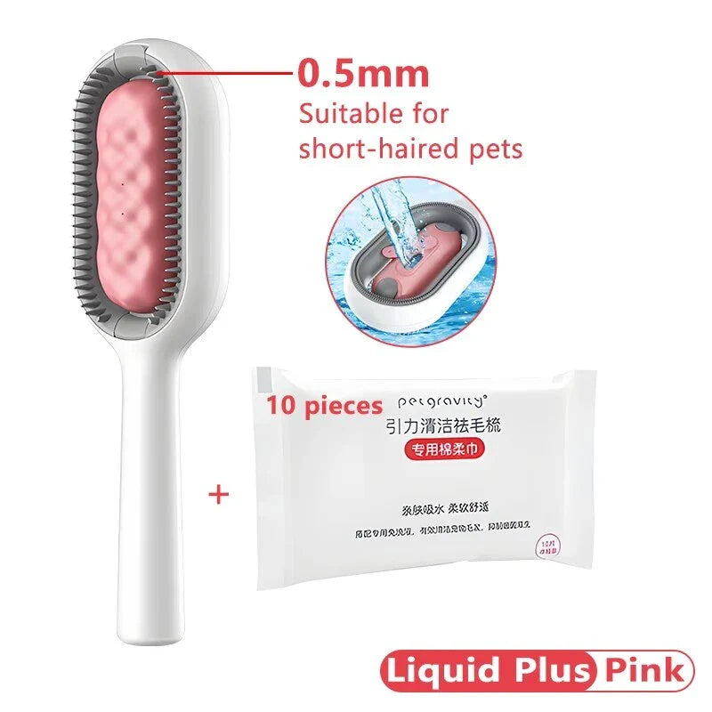 Multifunctional Cat Grooming Brush with double-sided design and skin-friendly comb teeth