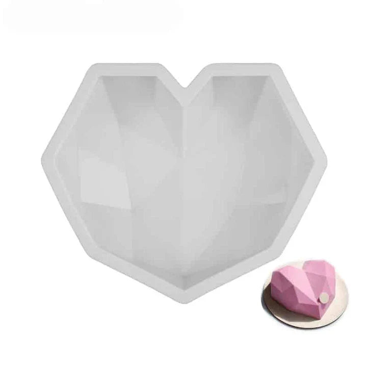 Premium 3D heart-shaped silicone molds for baking cakes, cookies, candies, and more