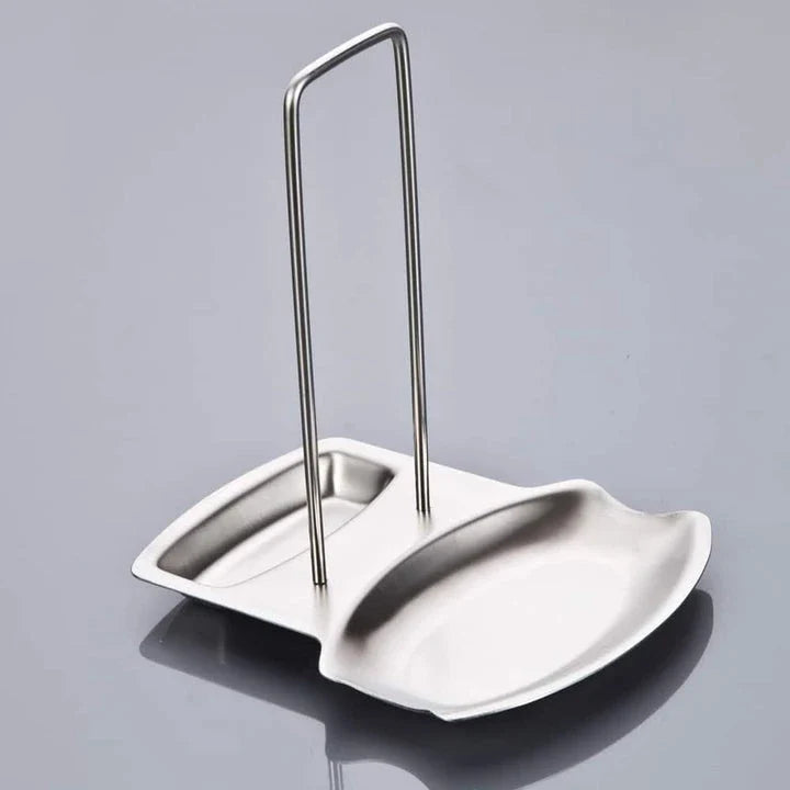 Premium eco-friendly stainless steel cooking spoon and pan lid rack for organized, sustainable kitchen
