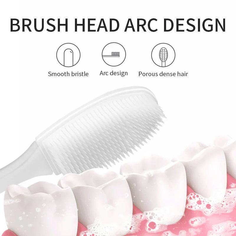 Luxuriously Soft Nano Silicone Toothbrush in vibrant colors for sensitive oral care