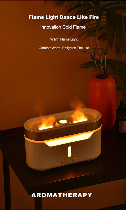 Elegant Jellyfish Flame Humidifier with 3D Lighting Effects, Mist, and Aromatherapy Capabilities