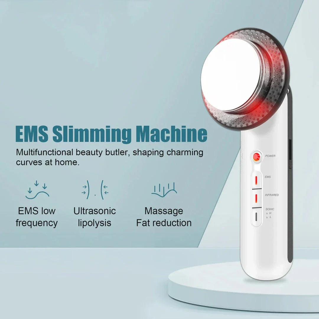 Ultrasonic EMS Infrared Body Shaper and Facial Lifter - Comprehensive Beauty Device for Skin Tightening, Muscle Toning, and Facial Lifting