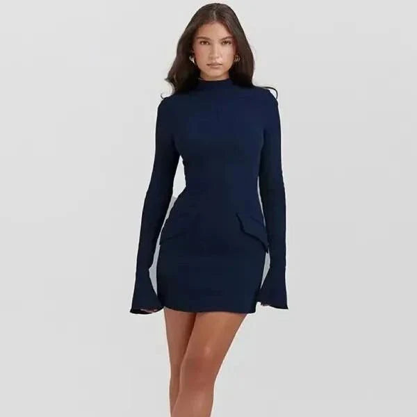 Autumn Elegance Bodycon Mini Dress - A chic and versatile piece perfect for the modern American woman