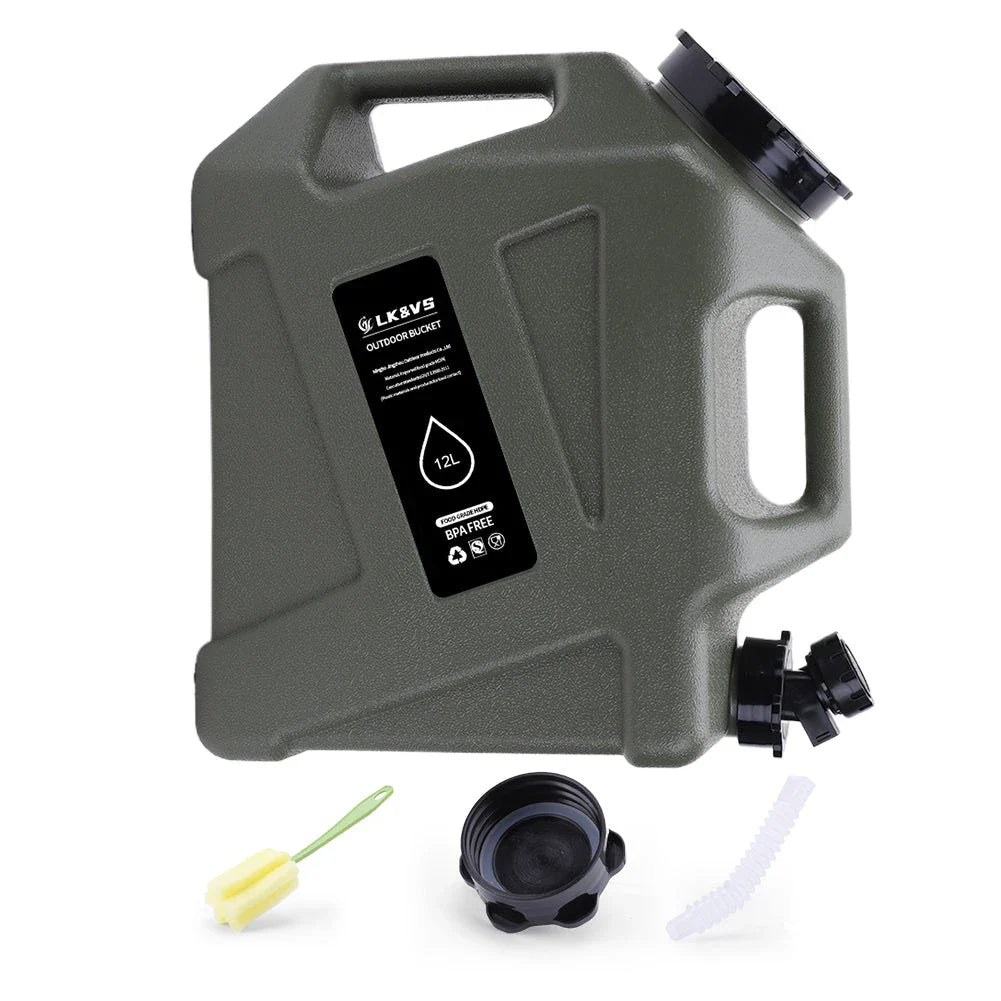 12L Portable Emergency Water Dispenser for Camping, Road Trips, and Outdoor Adventures