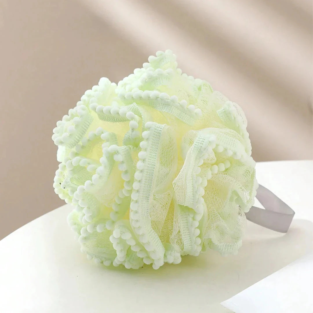 Elegant flower lace bath sponge ball for a luxurious and rejuvenating shower experience