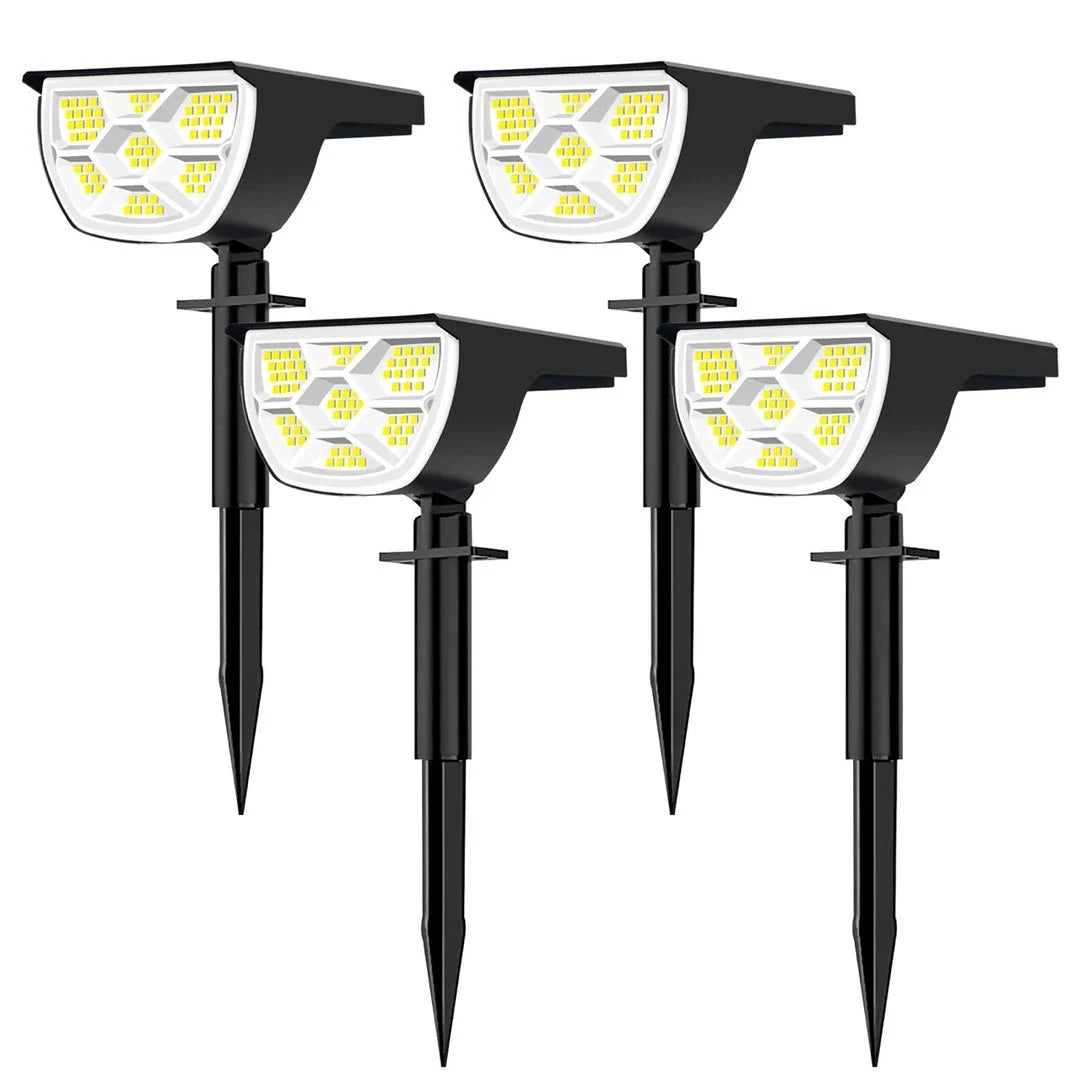 Premium outdoor solar landscape spotlights with adjustable brightness and weatherproof construction for illuminating gardens, pathways, and patios
