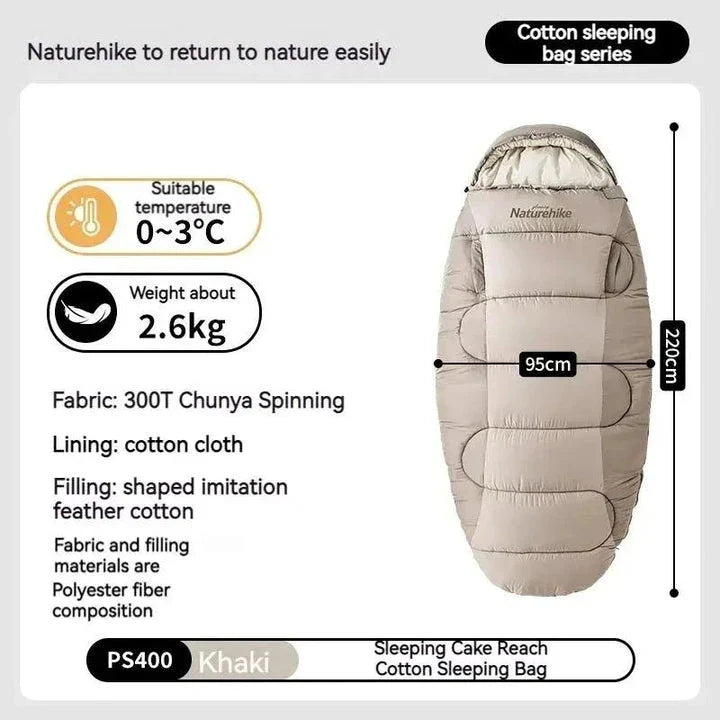 Cozy and comfortable cotton sleeping bag liner for outdoor camping, hiking, and backpacking adventures
