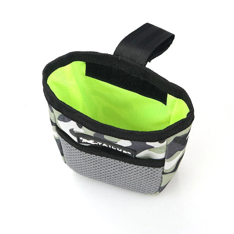 Stylish and durable dog training treat pouch with secure storage, hands-free design, and separate pocket for waste bags