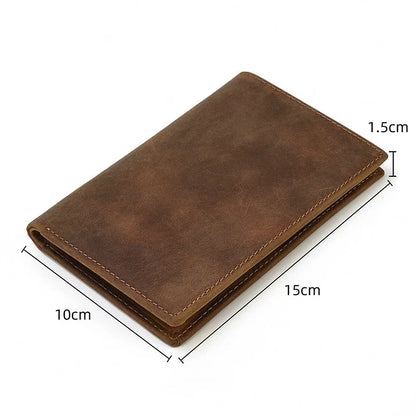 Premium Leather Passport Wallet with Multiple Compartments and Slots for Secure Organization