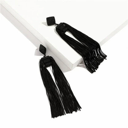 Elegant Bohemian Tassel Earrings with vintage-inspired charm and sophisticated metal finishes